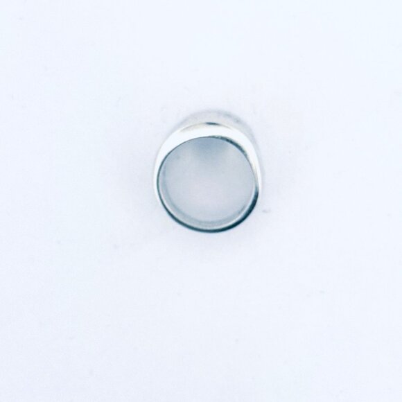 Estate Modernist Sterling Silver 925 Wide Sculptural Band Ring - Picture 4 of 11